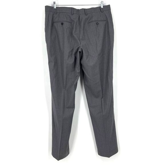 Ted Baker Sterling Small Check Trousers Grey Men's Size 38L - Picture 2 of 9